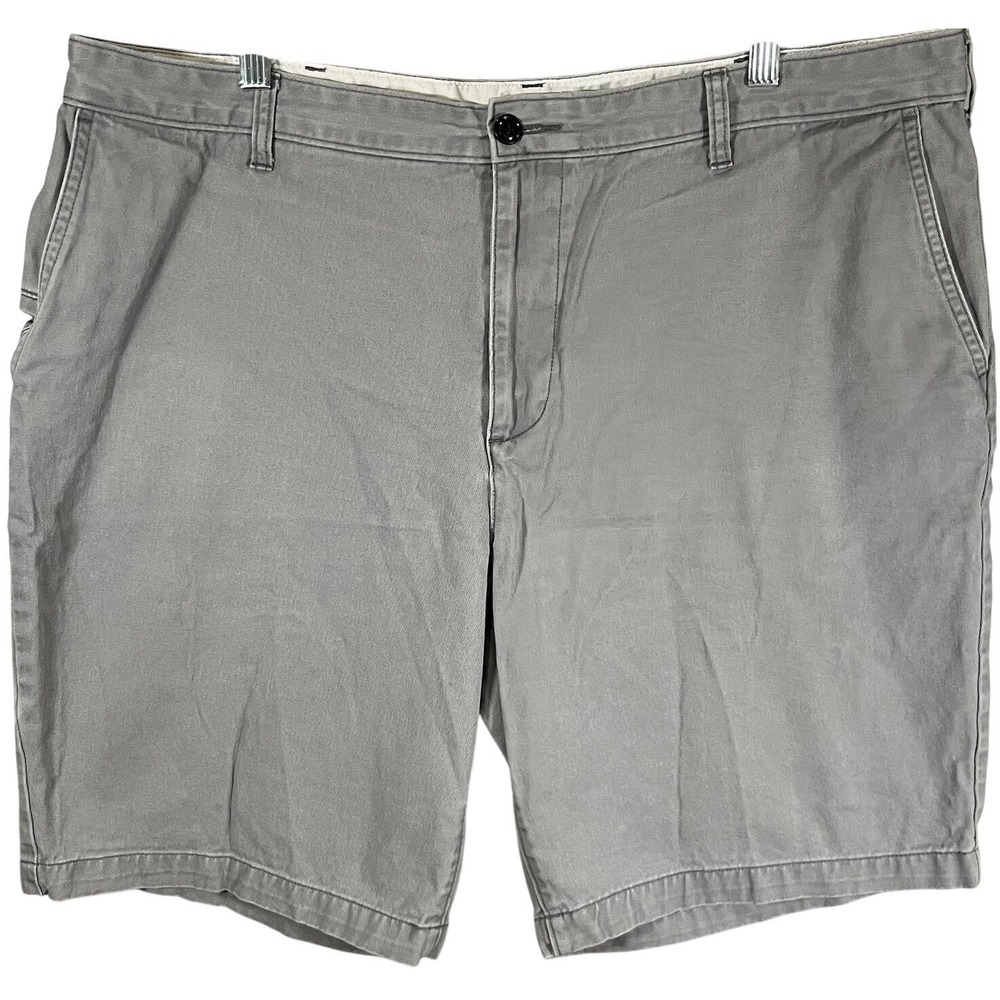 Dockers Mens Shorts Size 40 Gray Flat Front 9in Inseam Pockets Casual Chino Dad